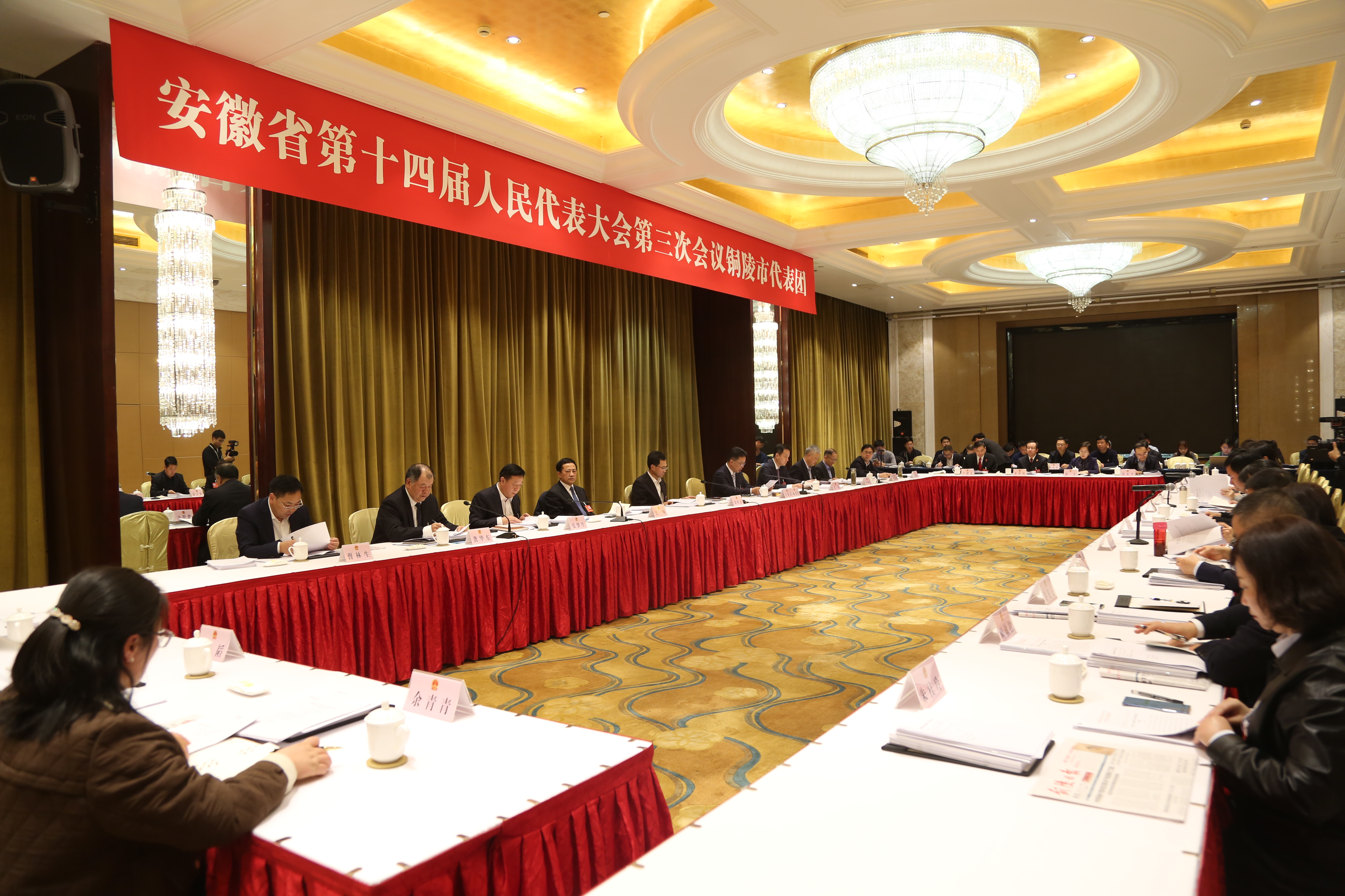 ?省十四屆人大三次會(huì)議銅陵代表團(tuán)審議政府工作報(bào)告等 劉明波等出席 楊宏星主持 孔濤張夢生等參加